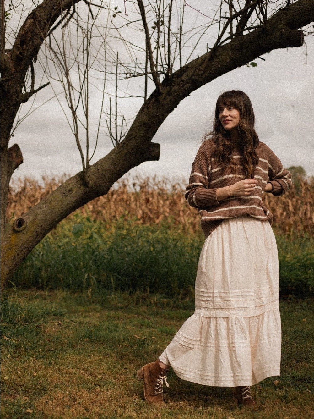 Christy Dawn—The Gabriella Skirt in Pearl (LIKE NEW AND RARE) - Picture 9 of 13